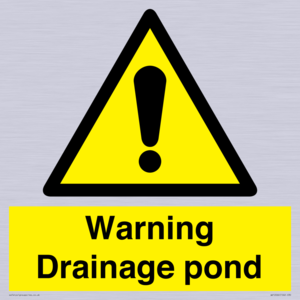 Warning Drainage pond